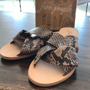 Free People brown snake slide 36